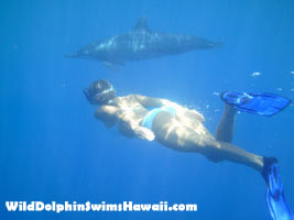 human dolphin swimming